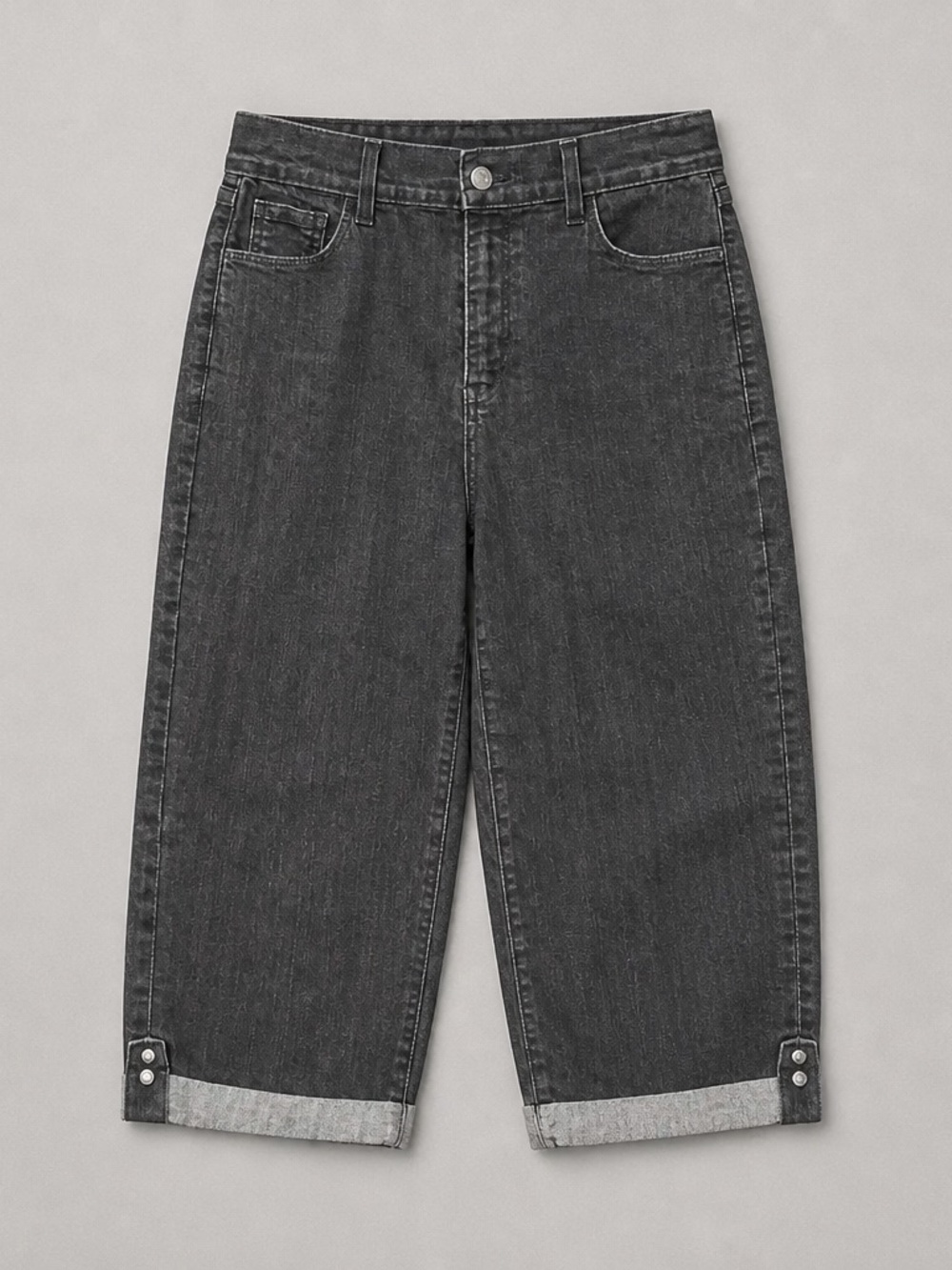 NYDJ Women’s Boyfriend Cropped Jeans in Charcoal Wash 8